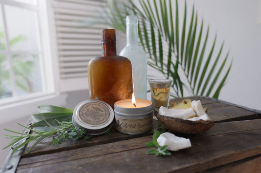 Spiced Rum + Coconut Soy Wax Candle - Travel Tin