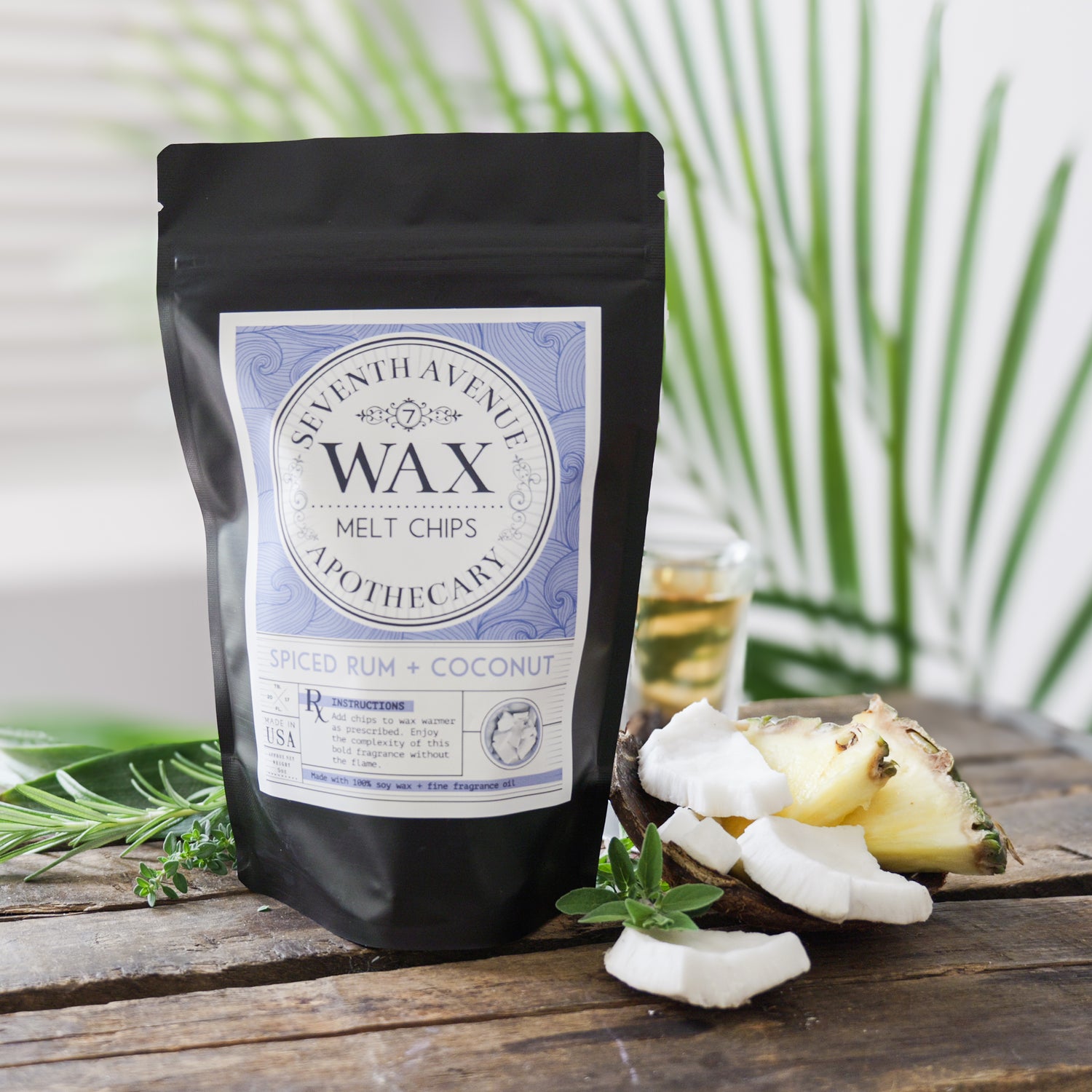 Spiced Rum + Coconut - Wax Melt Chips