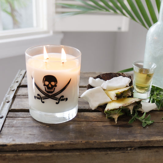 Spiced Rum + Coconut Soy Wax Candle - Signature Glass