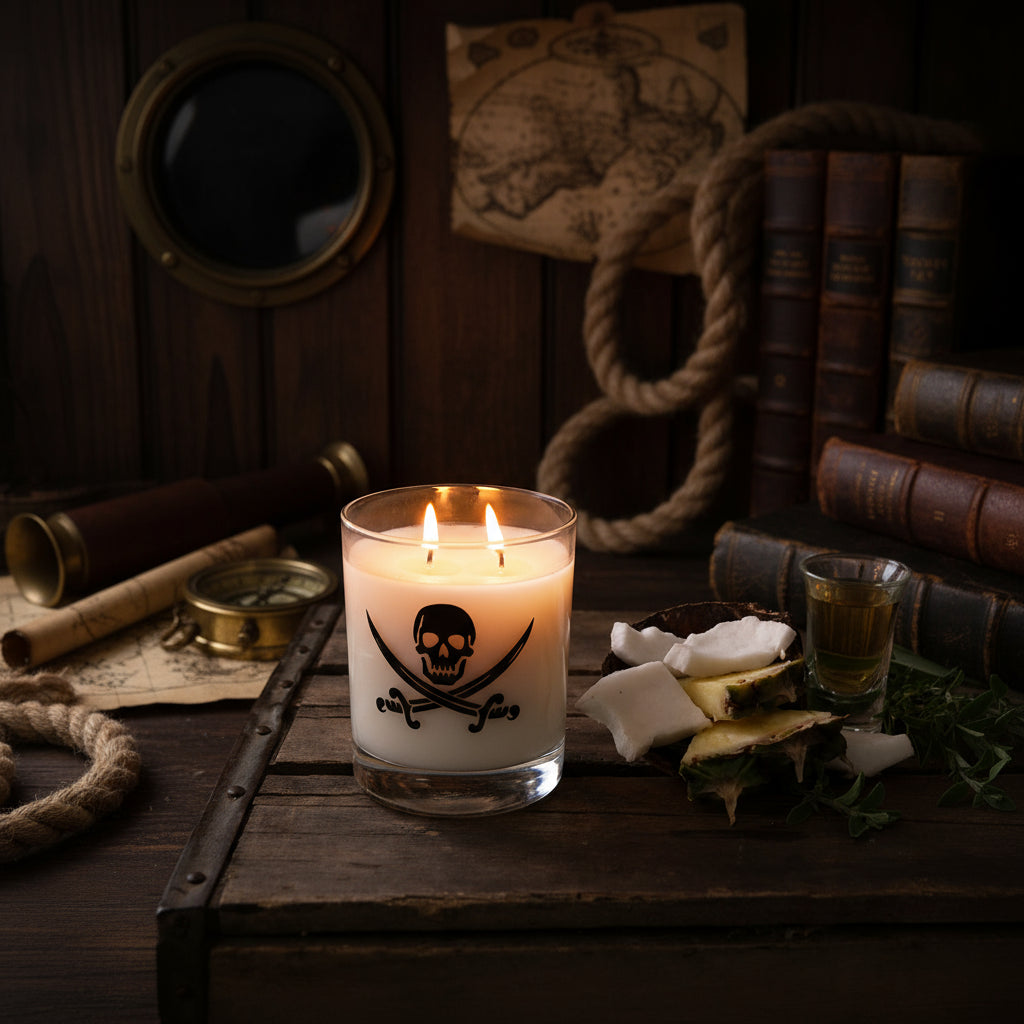 Spiced Rum + Coconut - Signature Glass Candle