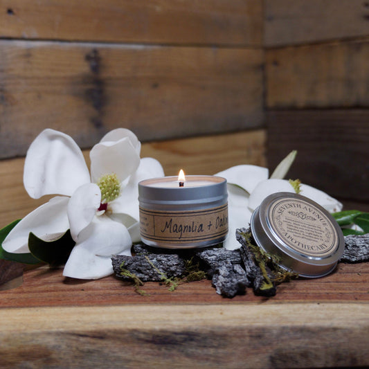 Magnolia + Oakmoss Soy Wax Candle - Travel Tin