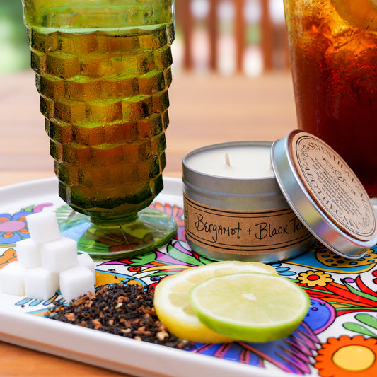 Bergamot + Black Tea Soy Wax Candle - Travel Tin