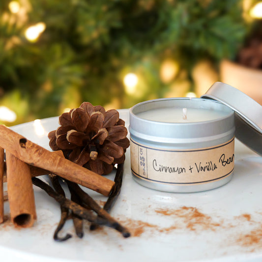 Cinnamon + Vanilla Bean - Mini Tin Candle