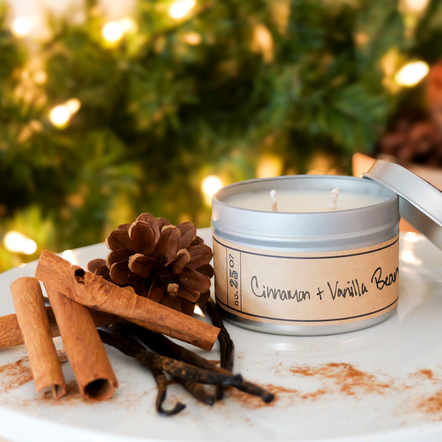 Cinnamon + Vanilla Bean - Travel Tin Candle