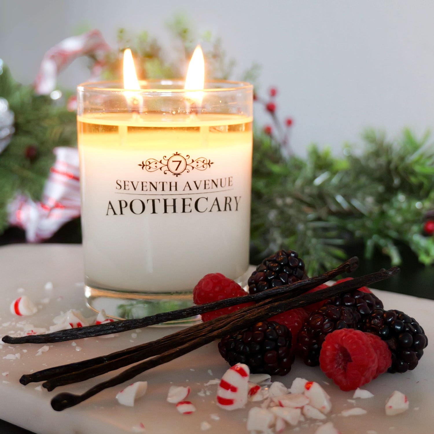 Peppermint + Wildberry - Signature Glass Candle