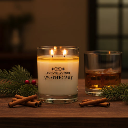 Cinnamon Whiskey + Spruce - Signature Glass Candle