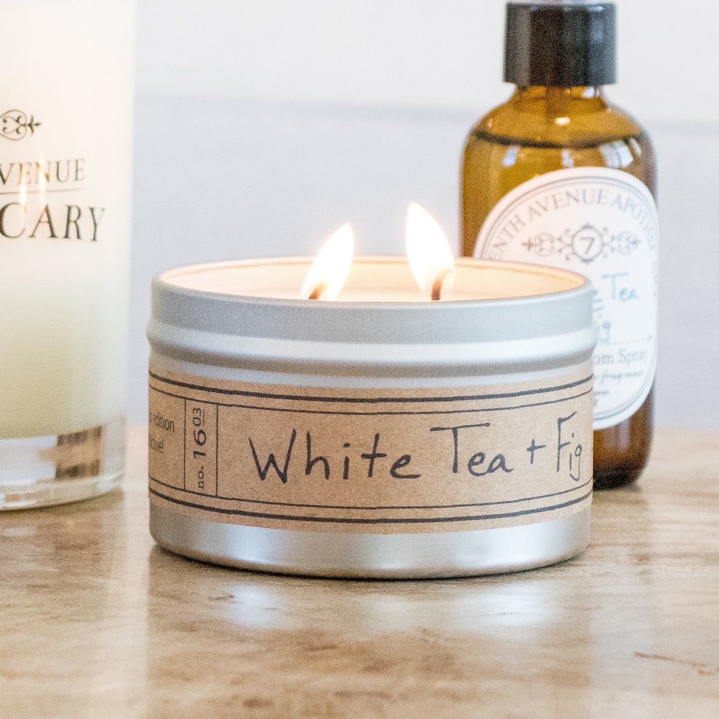 White Tea + Fig Soy Wax Candle - Travel Tin