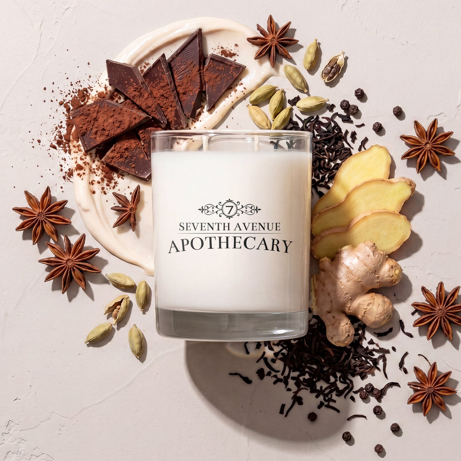 Cocoa Creme + Chai - Signature Glass Candle