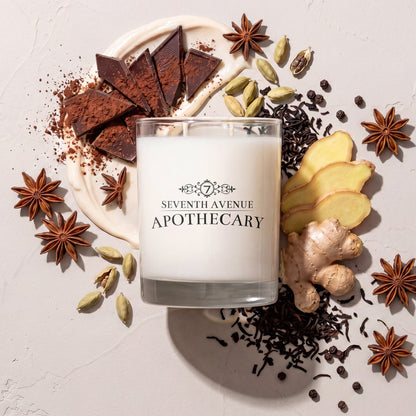 Cocoa Creme + Chai - Signature Glass Candle