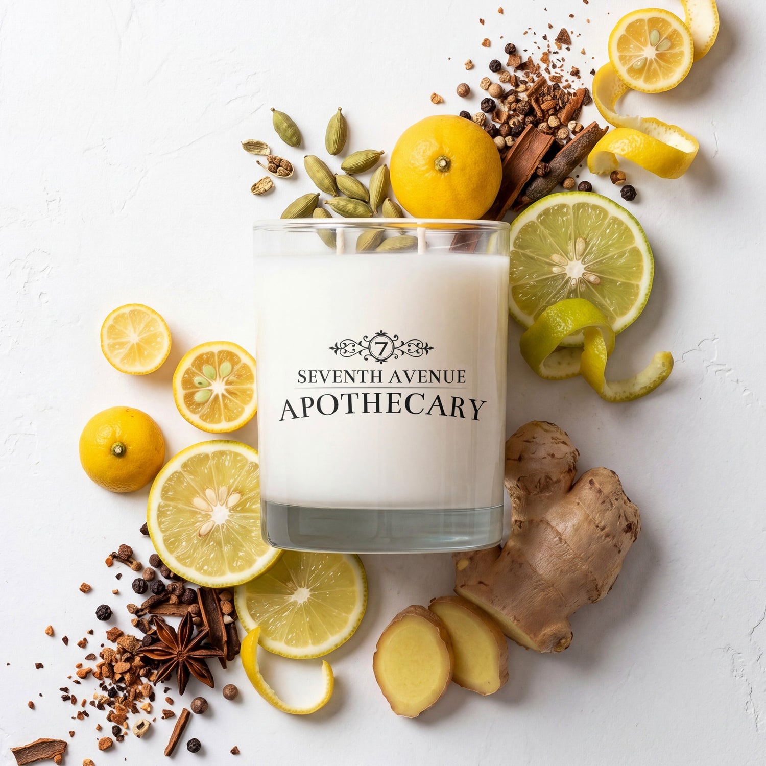 Candied Cardamom + Ginger Citron - Signature Glass Candle