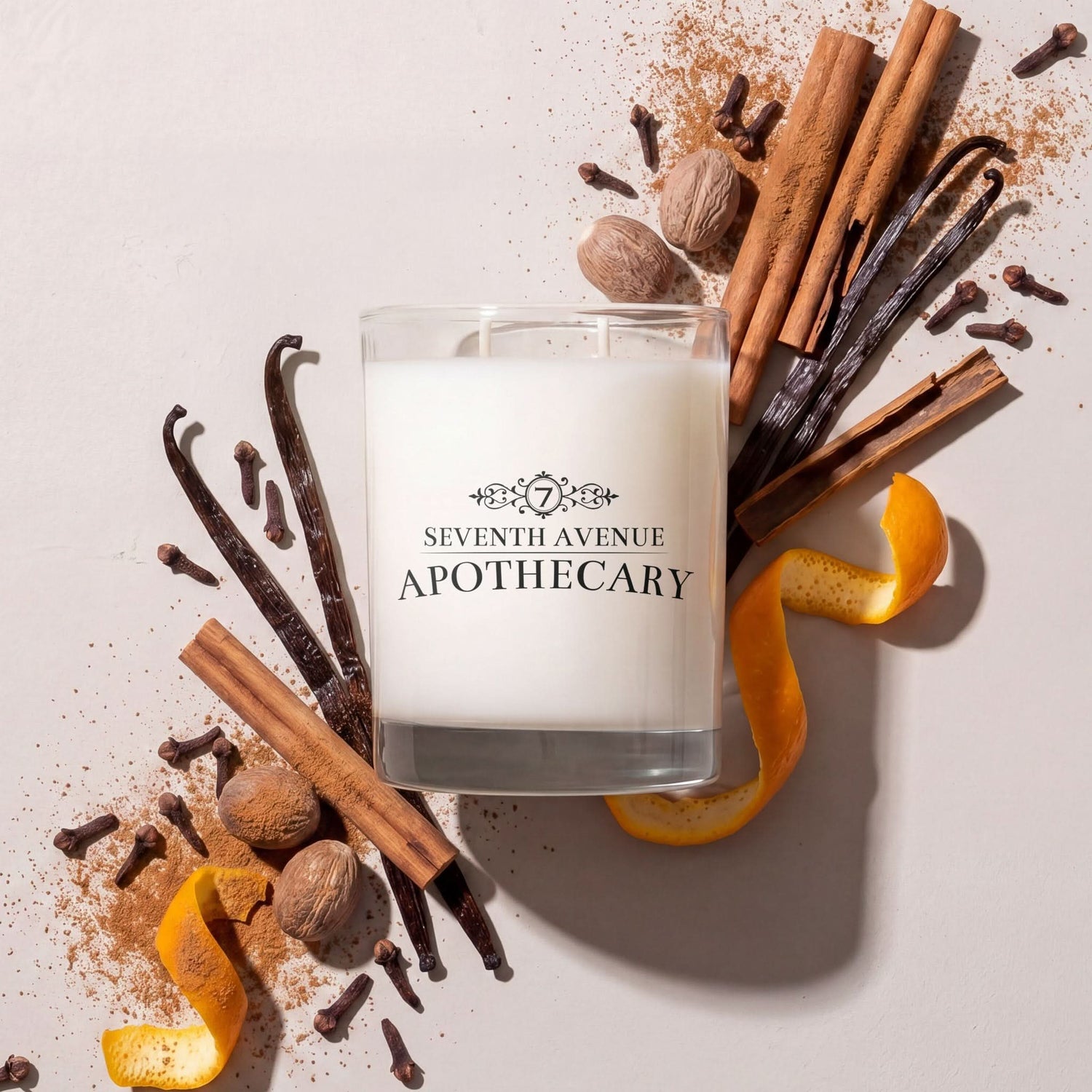 Cinnamon + Vanilla Bean - Signature Glass Candle