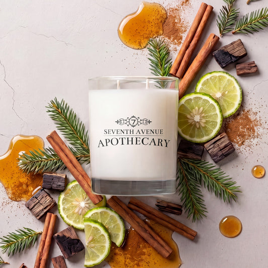 Cinnamon Whiskey + Spruce - Signature Glass Candle