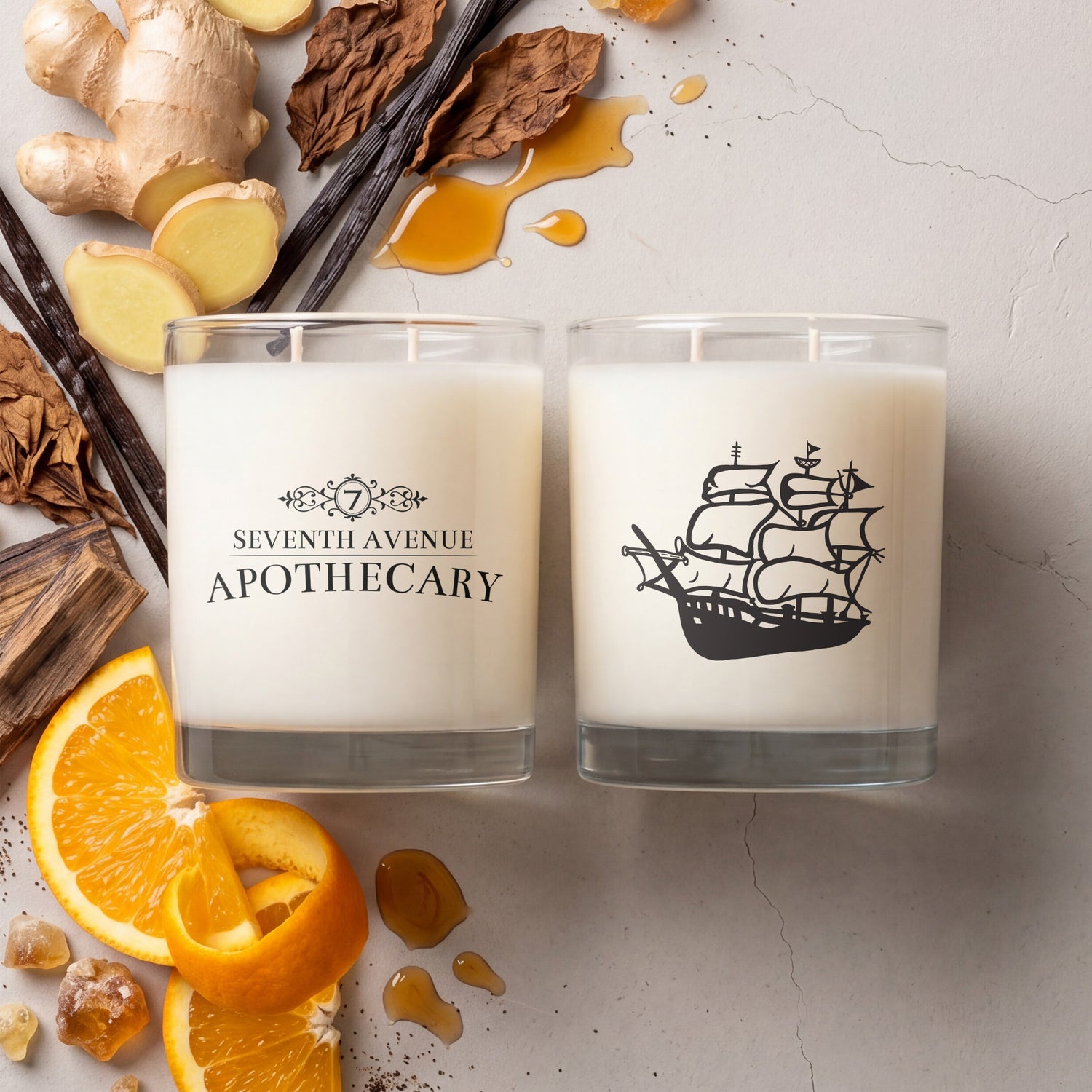 Ginger Beer + Dark Rum - Signature Glass Candle