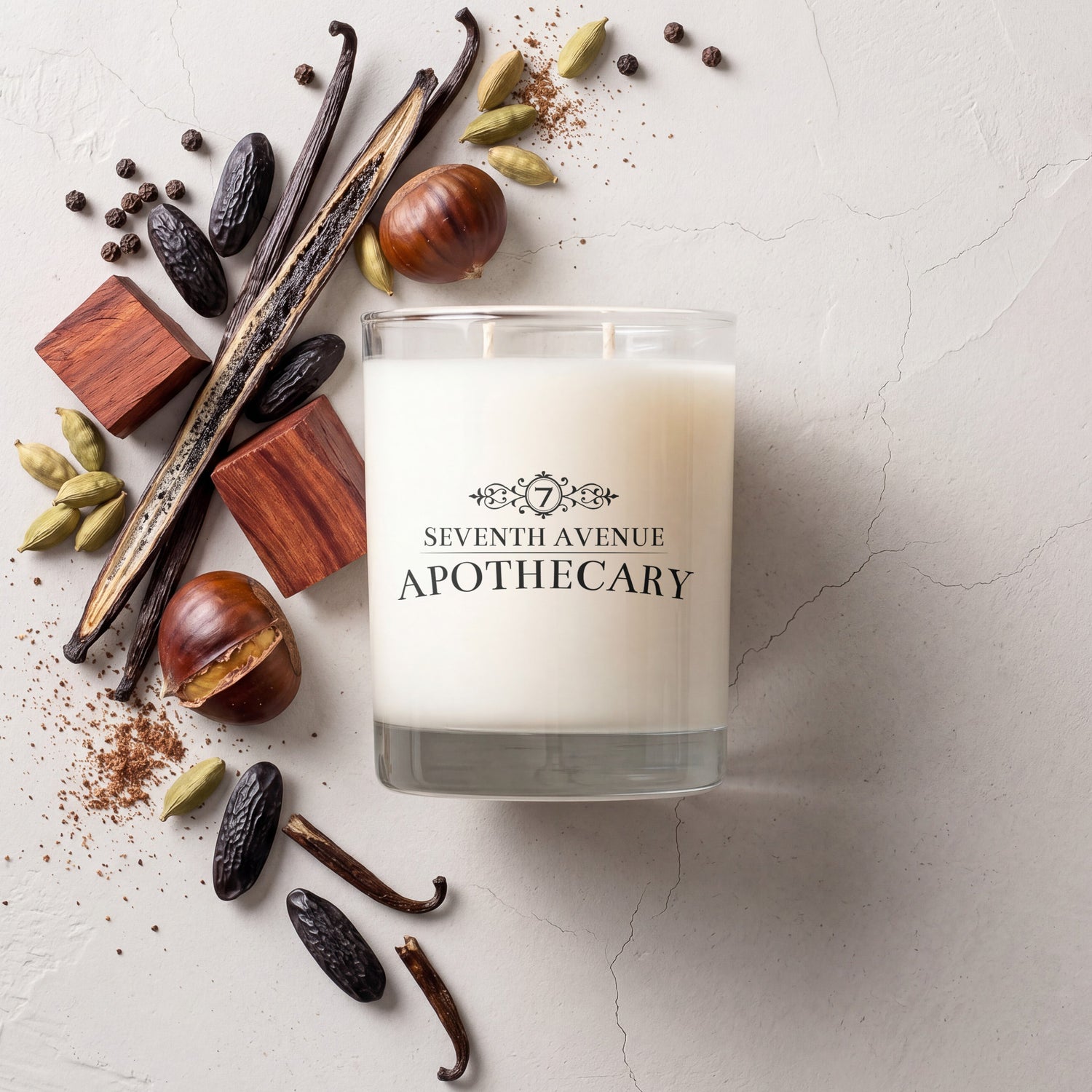 Mahogany + Vanilla Chestnut - Signature Glass Candle