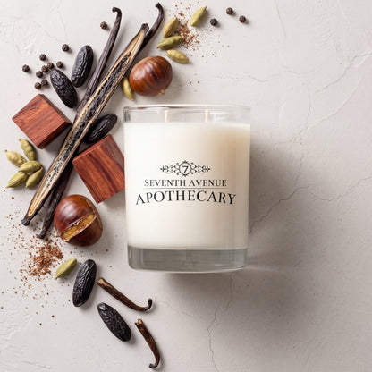 Mahogany + Vanilla Chestnut - Signature Glass Candle