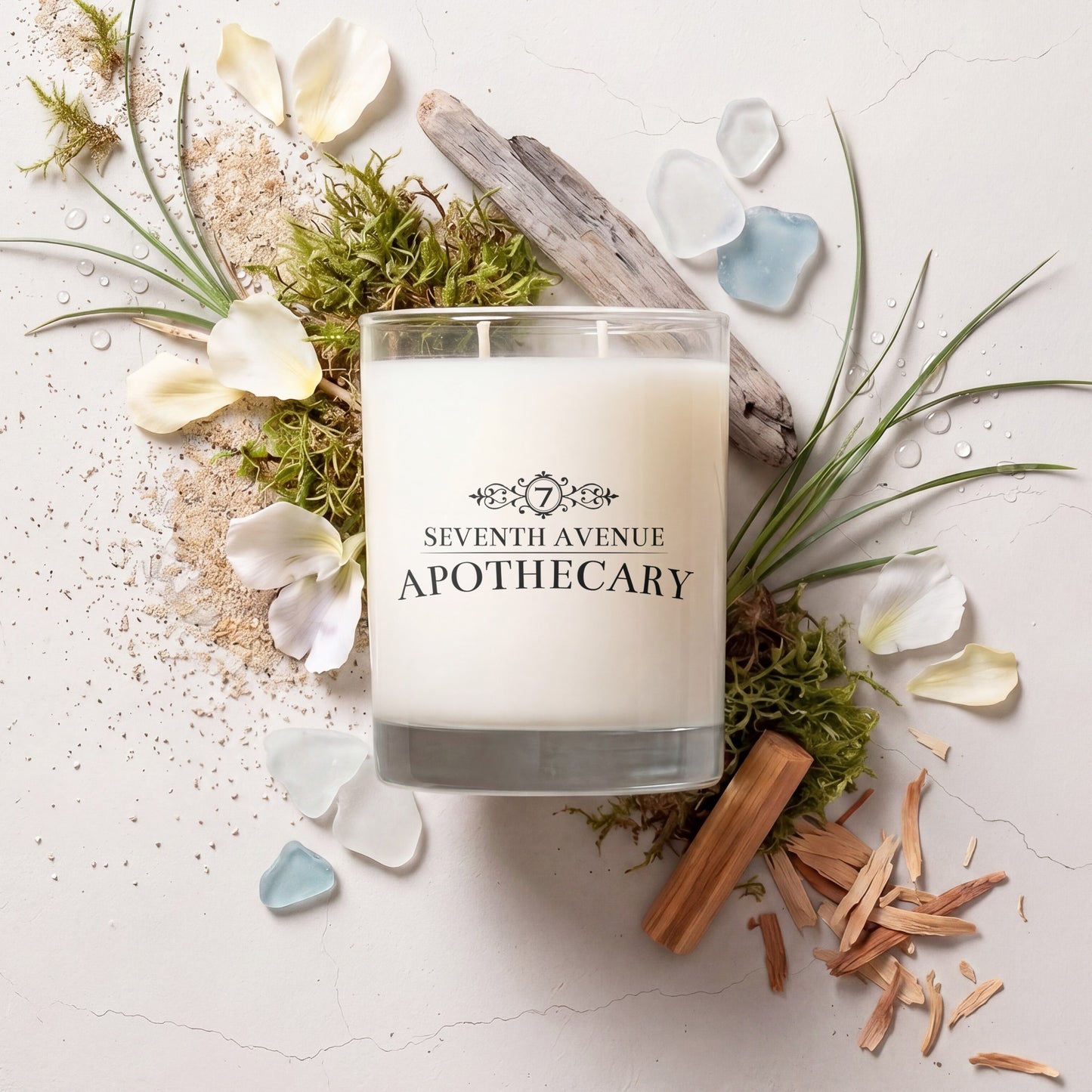Ocean Mist + Moss - Signature Glass Candle