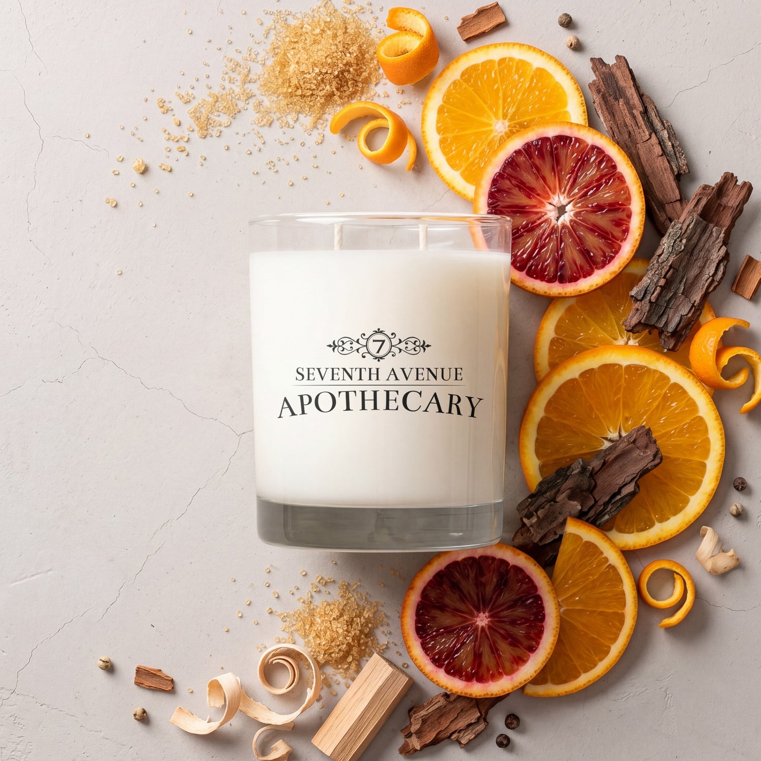 Orange + Sugarwood - Signature Glass Candle