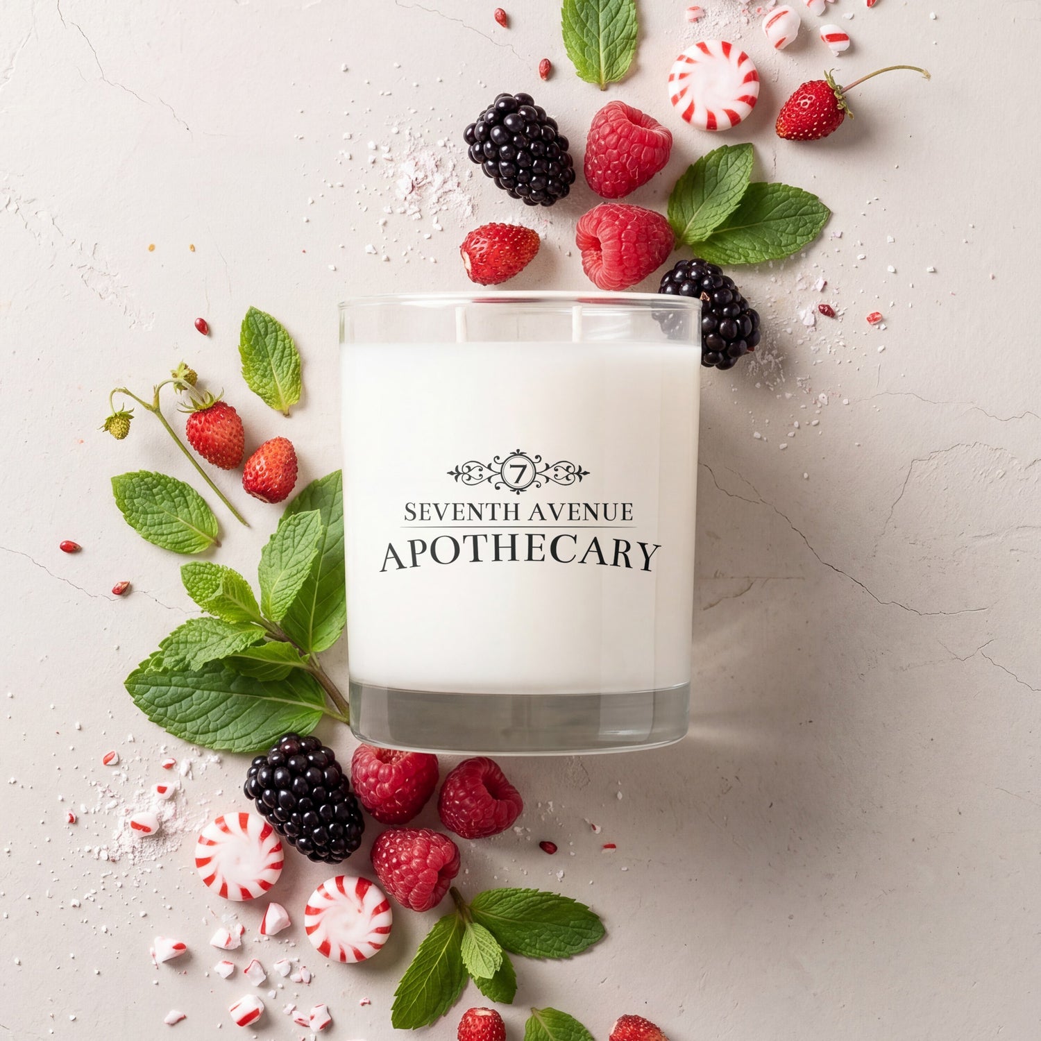 Peppermint + Wildberry - Signature Glass Candle