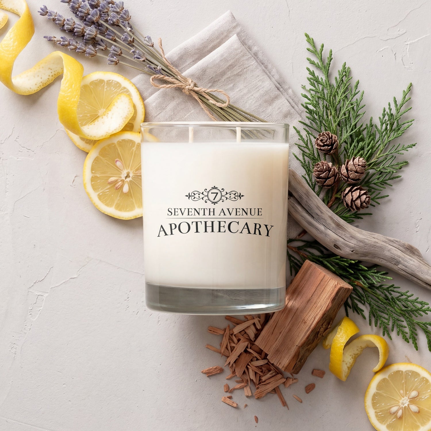 Sea Lavender + Linen Soy Wax Candle