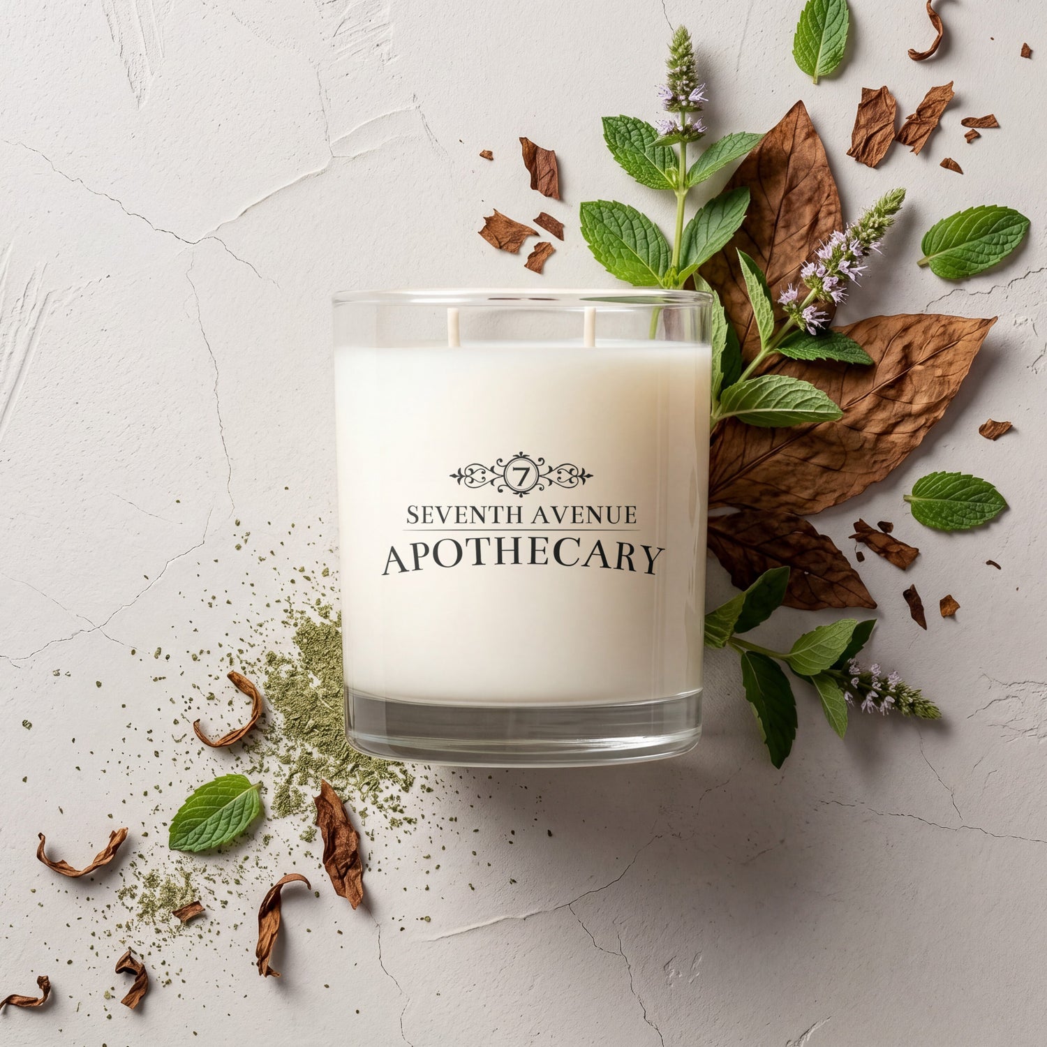 Tobacco + Mint - Signature Glass Candle