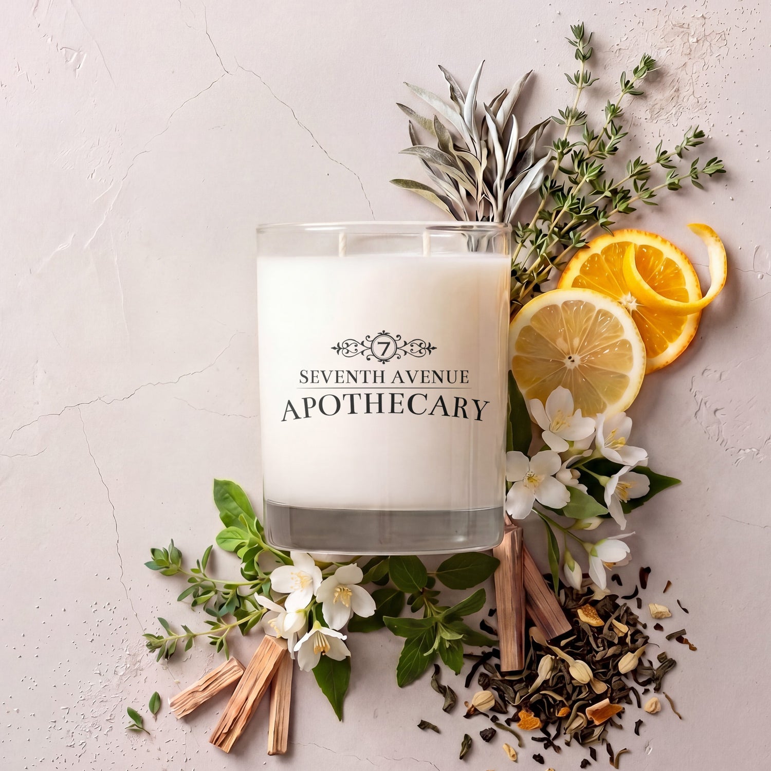 White Tea + Thyme - Signature Glass Candle