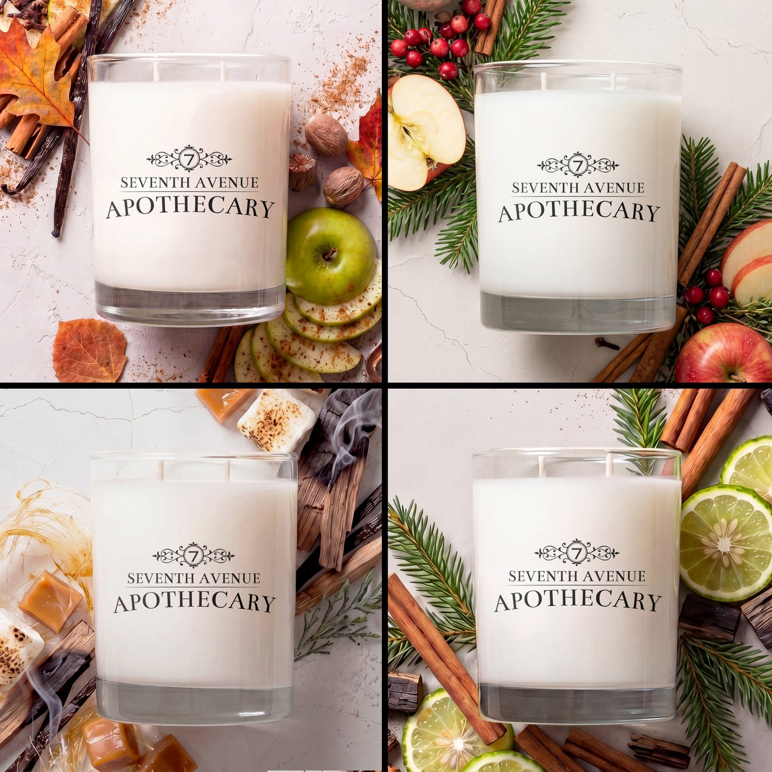 Signature Glass Candle: Holiday 4-Pack