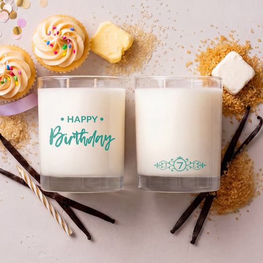Signature Glass Candle Gift Tube - Happy Birthday