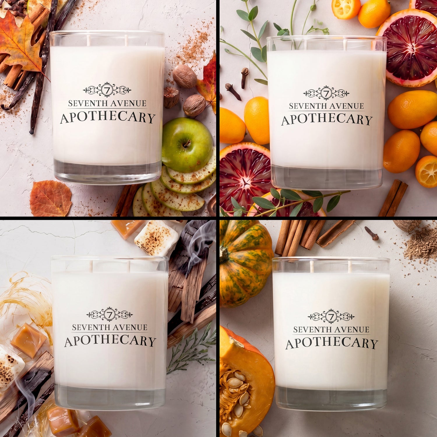 Signature Glass 4-Pack Candle Gift Set Best-Sellers: Autumn-Inspired Scents