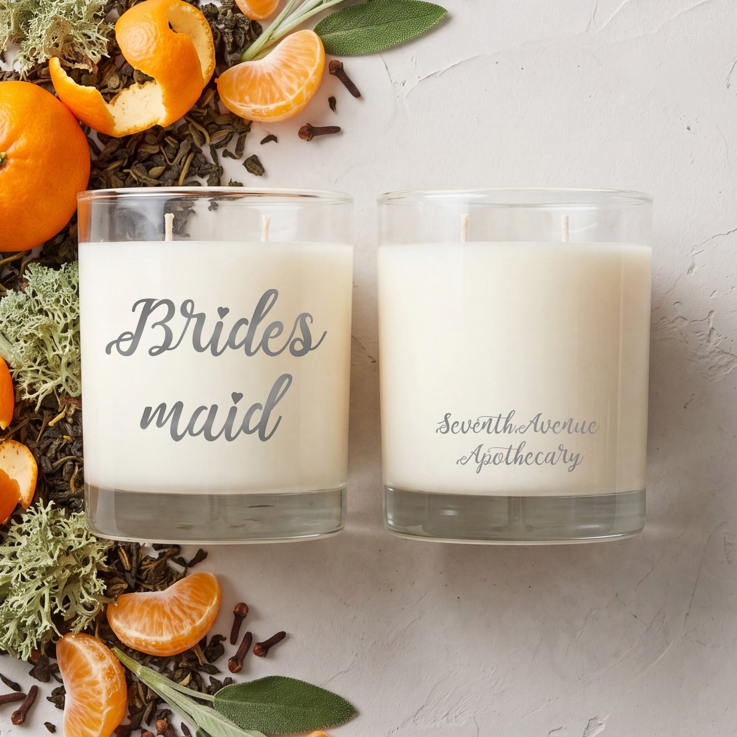 Bridesmaid Candle Gift - Warm Citrus + Oolong Tea