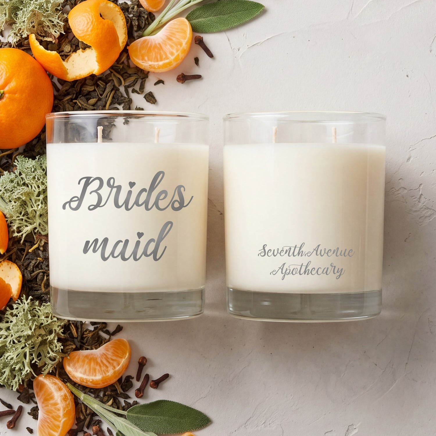 Bridesmaid Candle Gift - Warm Citrus + Oolong Tea