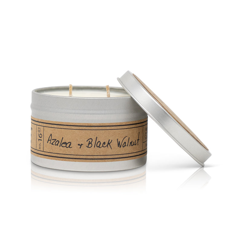 Azalea + Black Walnut Soy Wax Candle - Travel Tin