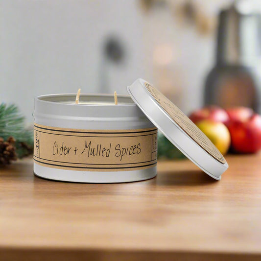 Cider + Mulled Spices Soy Wax Candle - Travel Tin