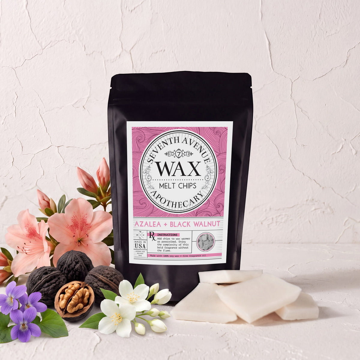 Azalea + Black Walnut - Wax Melt Chips