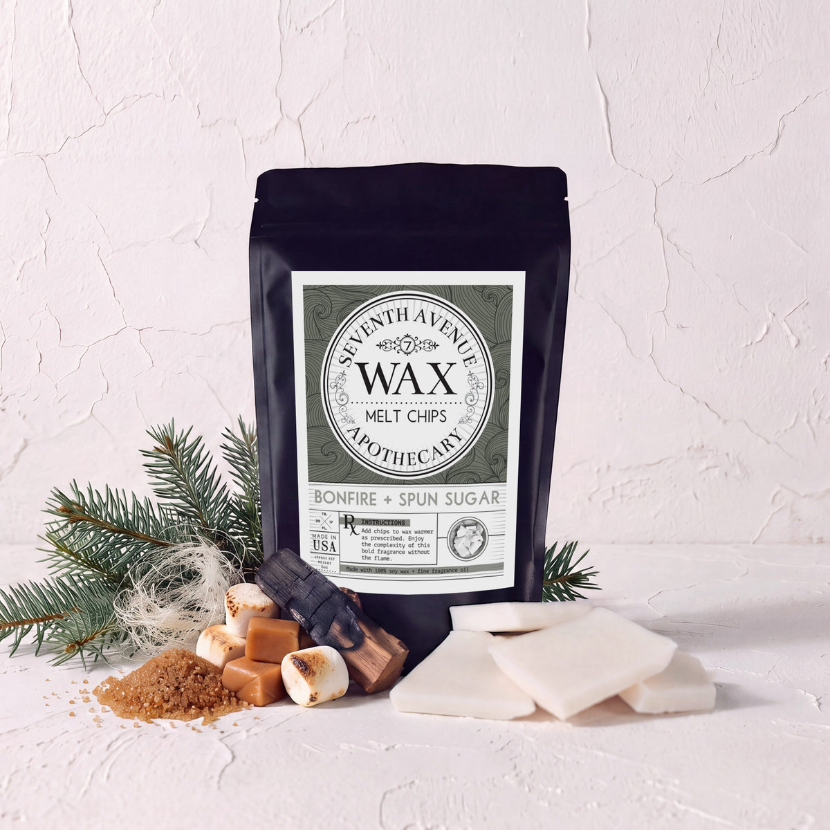 Bonfire + Spun Sugar - Wax Melt Chips