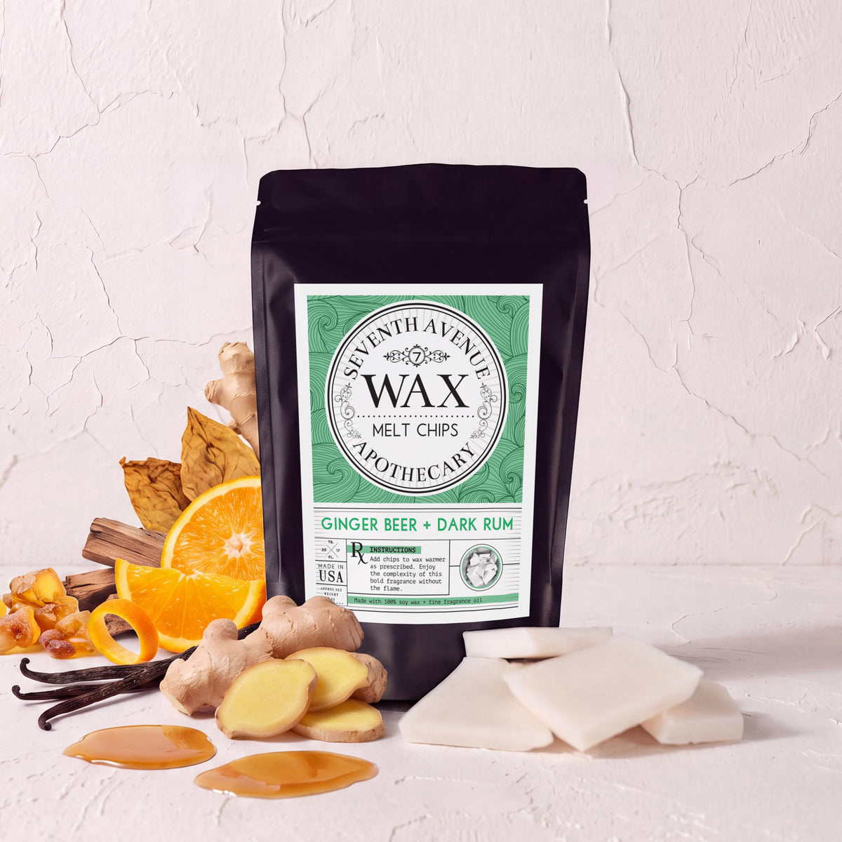 Ginger Beer + Dark Rum - Wax Melt Chips