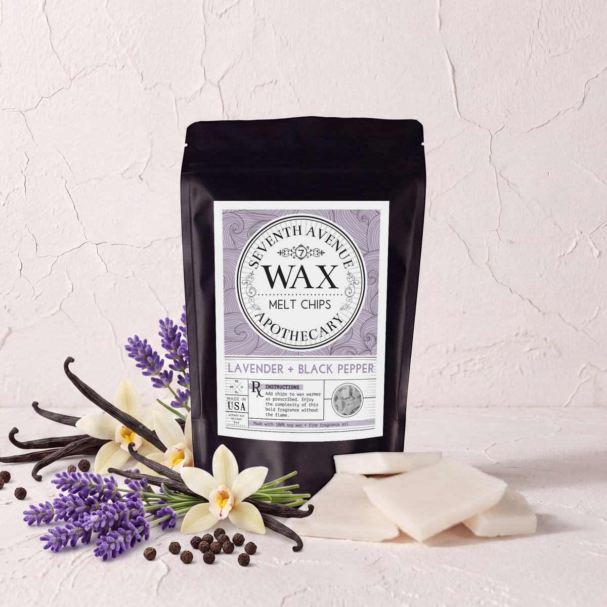 Lavender + Black Pepper - Wax Melt Chips
