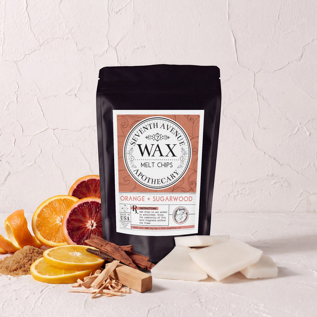 Orange + Sugarwood - Wax Melt Chips