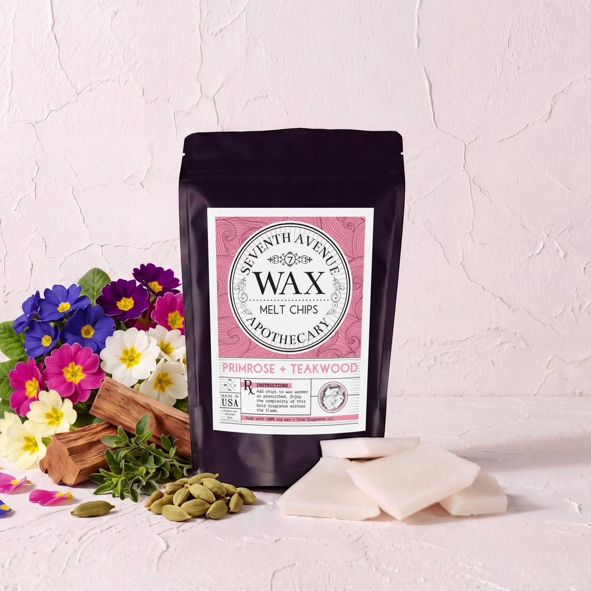 Primrose + Teakwood - Wax Melt Chips