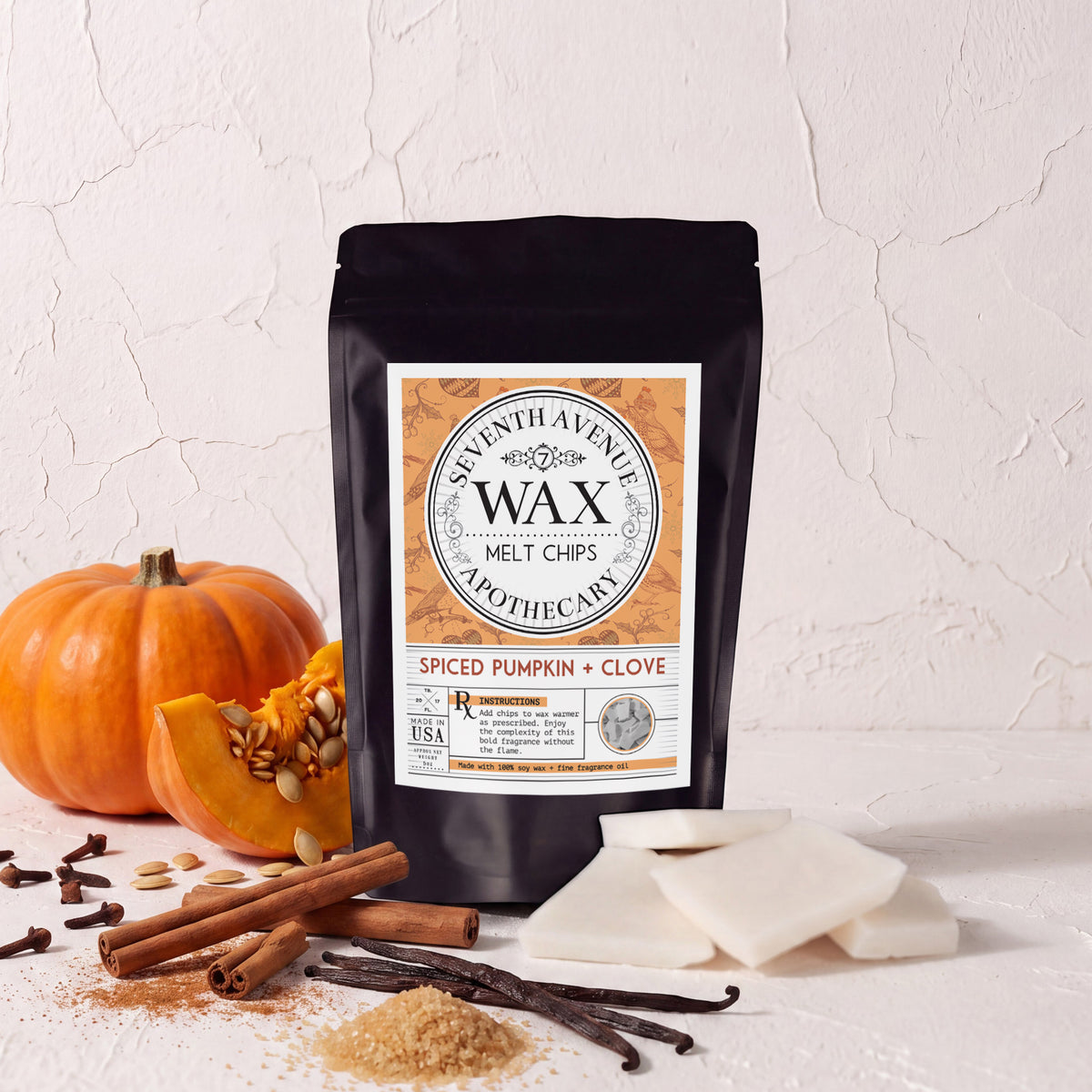 Spiced Pumpkin + Clove - Wax Melt Chips