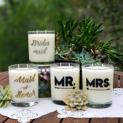 Signature Glass Candle Gift Tube - "Mrs." White Tea + Fig