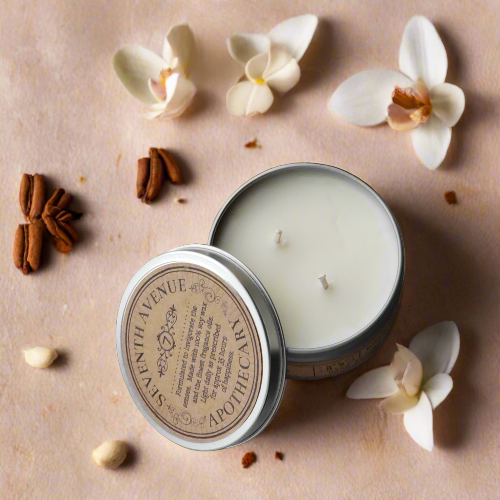 Moroccan Santal + Vanilla Soy Wax Candle - Travel Tin