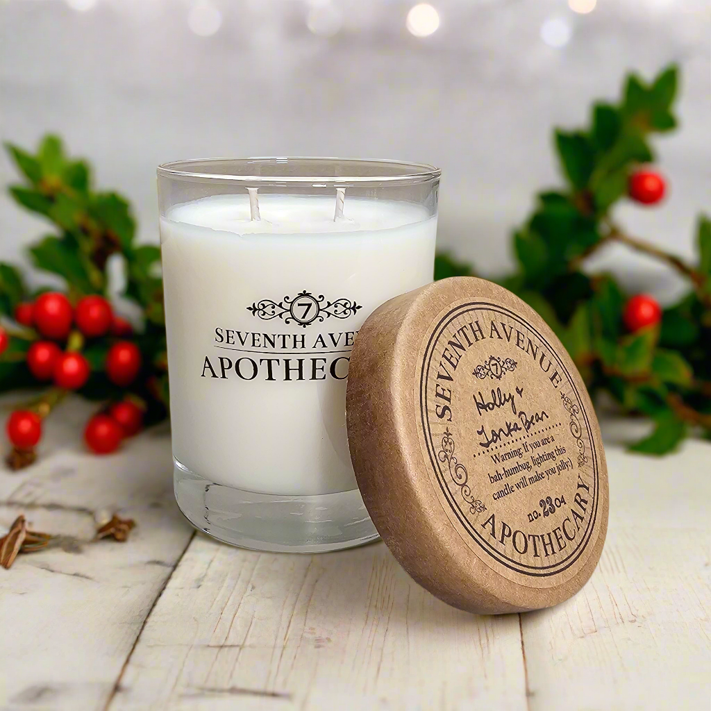 Holly + Tonka Bean Soy Wax Candle - Signature Glass