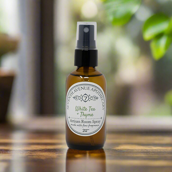 White Tea + Thyme - Artisan Room Spray – Seventh Avenue Apothecary White Tea + Thyme - Artisan Room Spray – Seventh Avenue Apothecary
