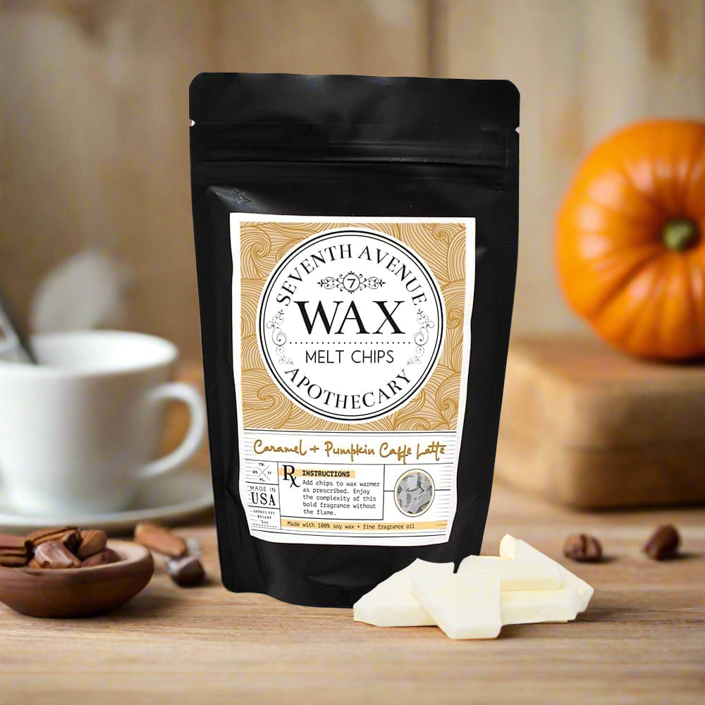 Caramel + Pumpkin Caffe Latte Wax Melt Chips