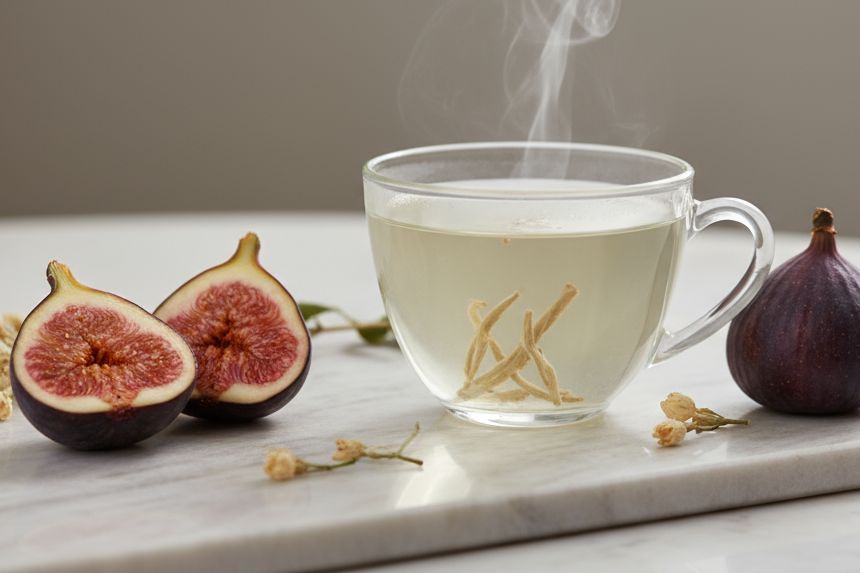 picture of white tea and fig