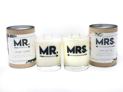 Mr. + Mrs. Candle Gift Tube 2-piece Set