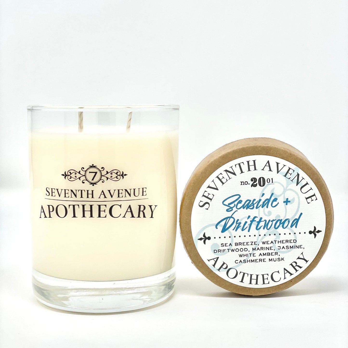 Seaside + Driftwood Soy Wax Candle - Signature Glass