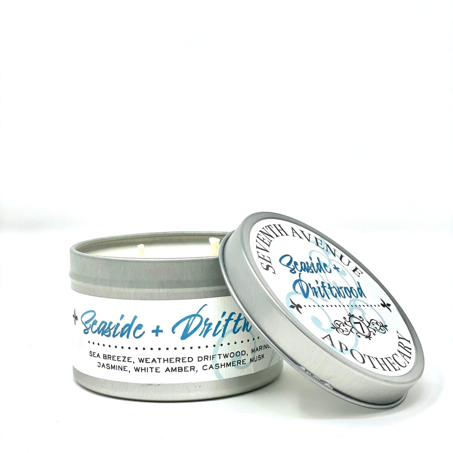Seaside + Driftwood Soy Wax Candle - Travel Tin