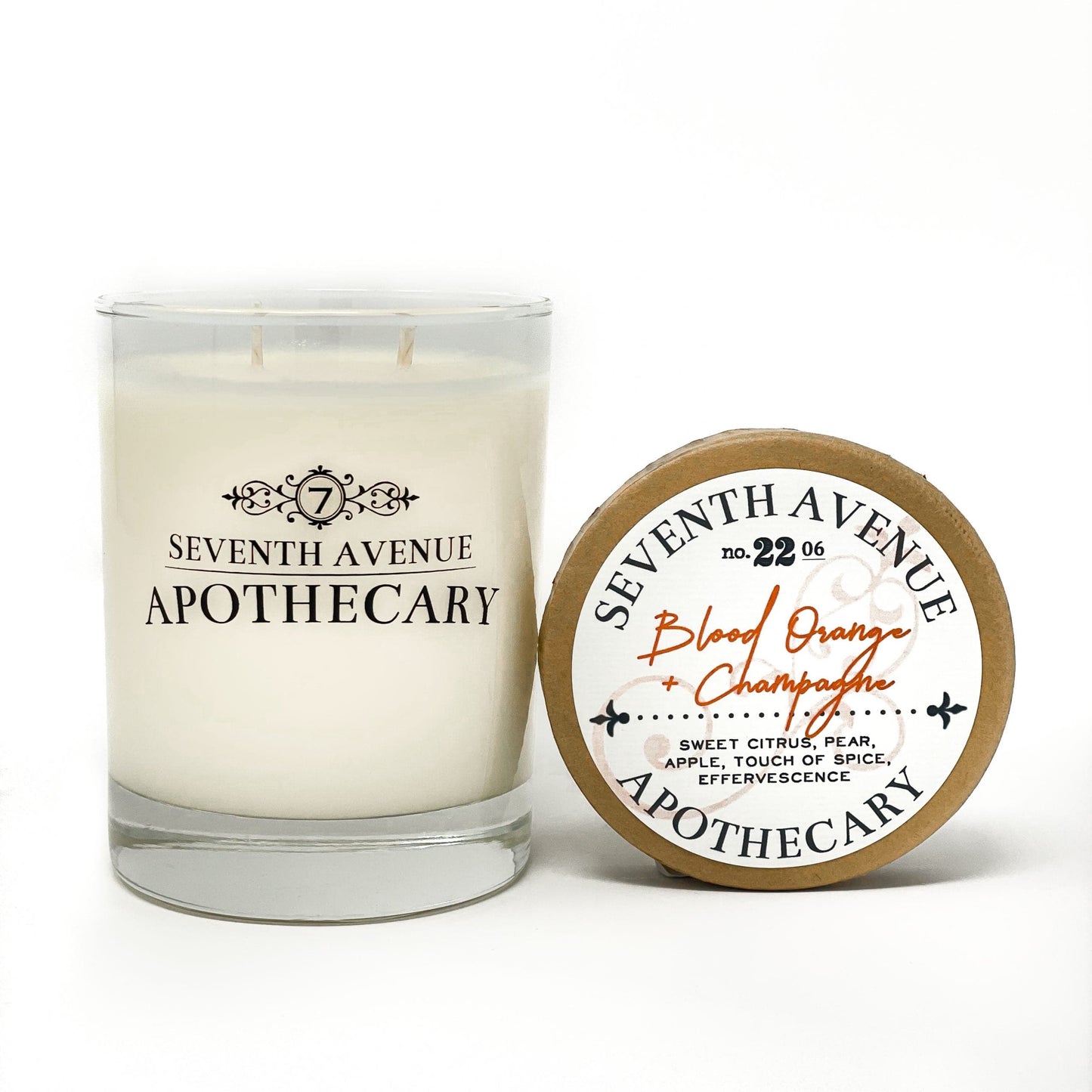 Blood Orange + Champagne Soy Wax Candle - Signature Glass