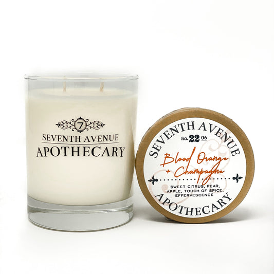 Blood Orange + Champagne Soy Wax Candle - Signature Glass